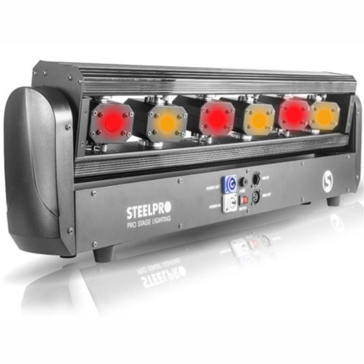 BARRA MOVIL LED-LASER, 8 LED CREE Ambar, 
8pcs LASER Rojo 500mW.
