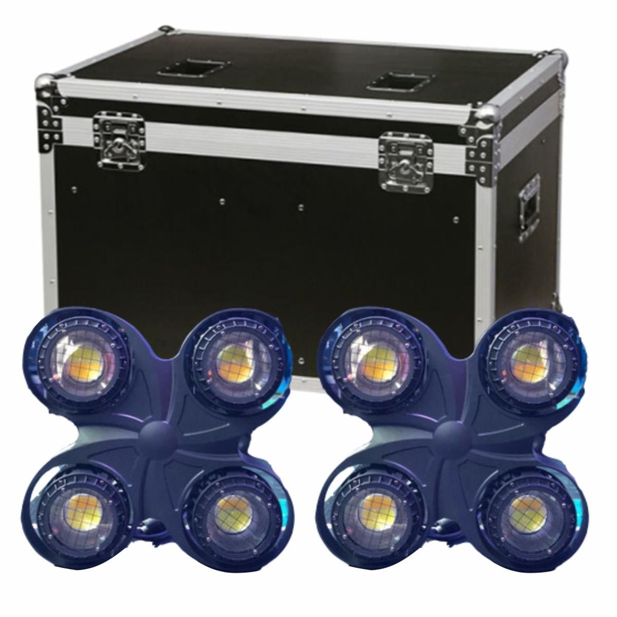 CASE CON 2 BLINDER(CEGADORES) LED PARA 
INTEMPERIE (IP65) 4Leds X 110Watts, RGBW 4en1.