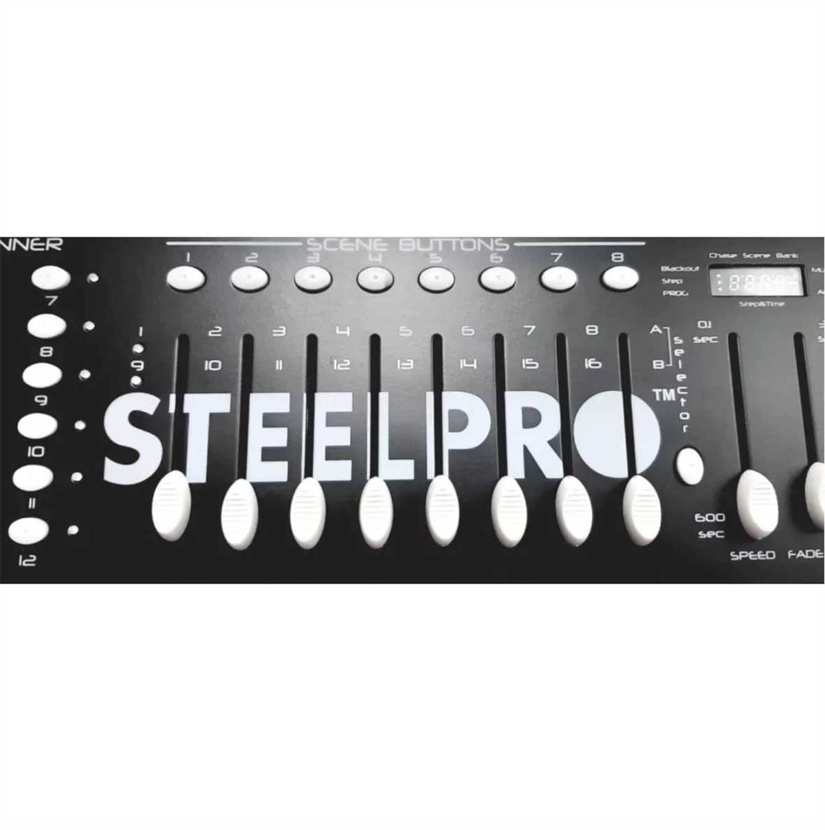 Controlador DMX 192CH, 16 Canales en dos Paginas.