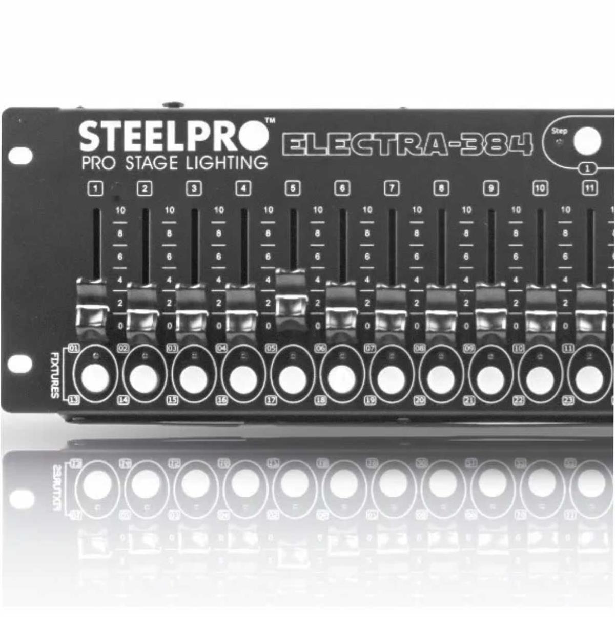 Controlador DMX 384 canales 30 bancos ,240 
escenas 