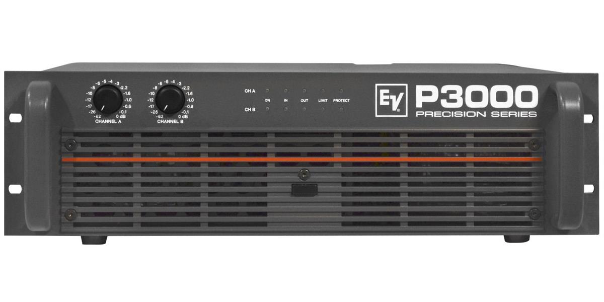 Amplificador de potencia Precision series, potencia (1 kHz, THD 1%): 1800 wattsa 2 ohms, 1300 watts a 4 ohms, 850 watts a 8 ohms, potencia (20-20 kHz, THD<0,2%): 1200 watts a 4 ohms, 750 watts a 8 ohms, salida máxima en modo puente: 3600 watts a 4 ohms, 2600 watts a 8 ohms, impedancia de entrada (balanceada): 20 kohms, sensibilidad de entrada: 0 dBu / +6 dBu / +26 dB, relación señal a ruido (ponderación A): 105 dB, dimensiones: 133 x 483 x 390 mm, peso: 29 kg.