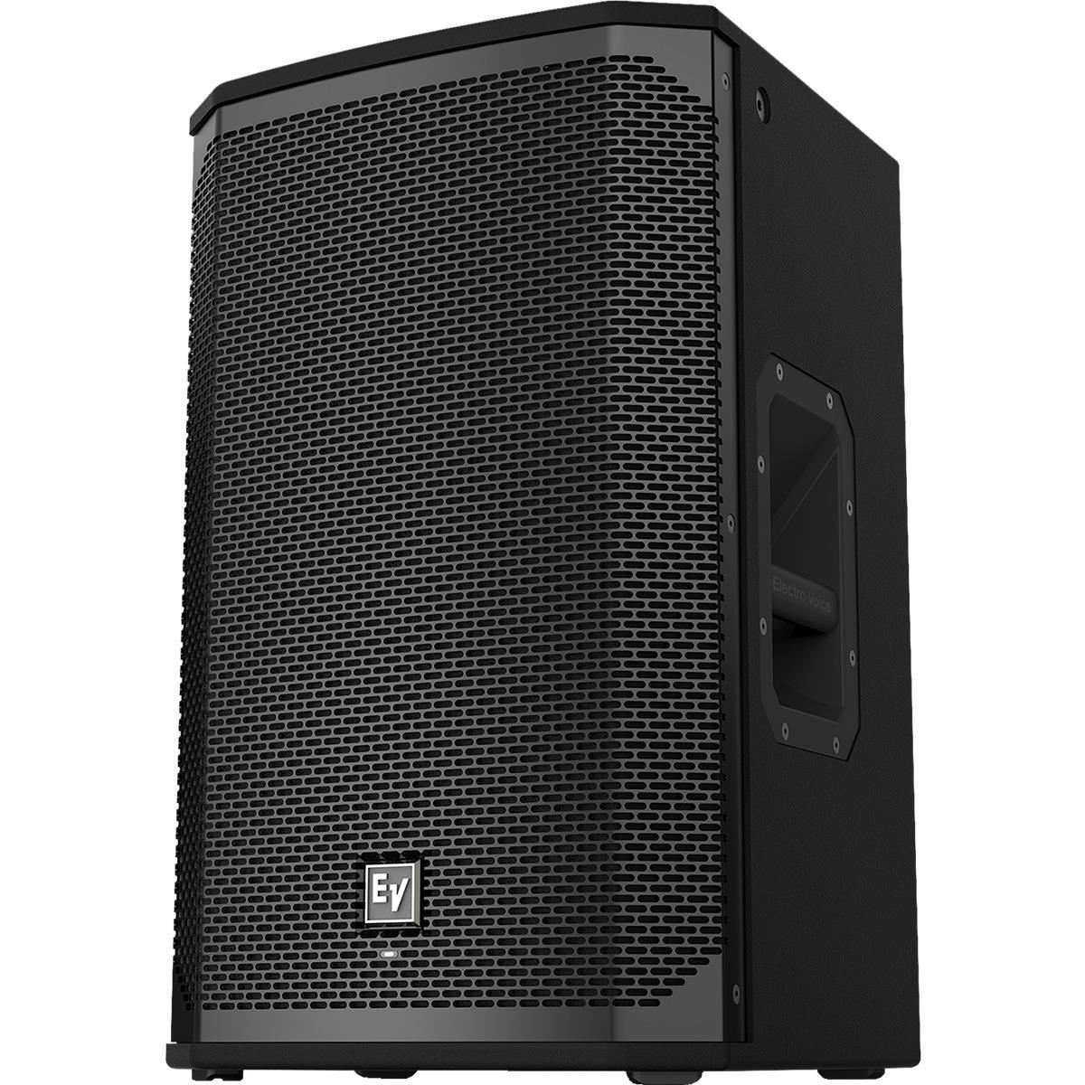 Bafle activo, serie EKX, potencia: 1500W, impedancia: 8 ohms, transductores diseñados y desarrollados por EV, transductores de señal sincronizada patentados (SST) diseño de guía de onda que ofrece precisión y cobertura constante, patas de goma, sensibilidad: 95 dB, SPL máximo: 132 dB, respuesta de frecuencia (-3 dB): 60 Hz - 18 kHz, (-10 dB): 50 Hz - 20 kHz, cobertura: 90° x 60°, transductor LF: EVS-12M de 12", transductor HF: driver de compresión de titanio de 1" pulgada DH-1M, entradas: 1 RCA estéreo, 2 XLR/TRS combo jack, salidas: 1 XLR link, gabinetede madera contrachapada de 15 mm con recubrimiento EVCoat, rejilla de acero calibre 18 con pintura en polvo, dimensiones: altura: 607 mm, ancho: 375 mm, profundidad: 356 mm, peso: 18.8 kg.