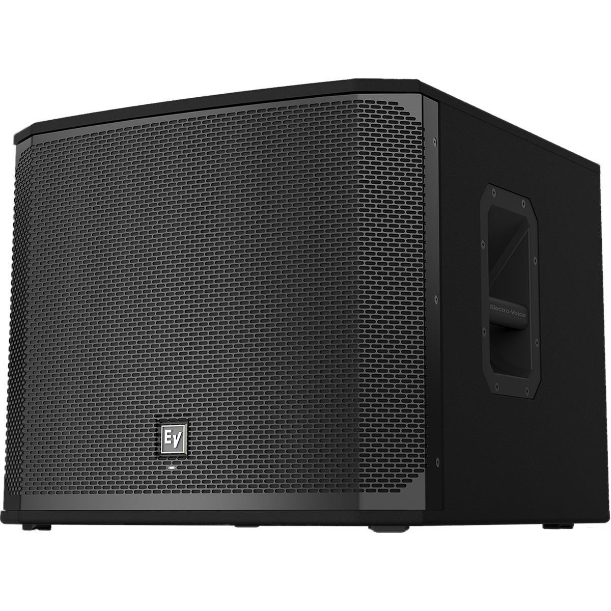 Subwoofer pasivo de 15” pulgadas, serie EKX, potencia: continuo: 400W, pico: 1600W, impedancia: 8 ohms, transductores de alta sensibilidad, SPL máximo: 133 dB,sensibilidad: 95 dB, respuesta de frecuencia (-3 dB): 60 Hz – 100 Hz, (-10 dB):40 Hz - 300 Hz, transductor LF: EVS-15C de 15", conector dual NL4, gabinete de madera contrachapada de 15 mm con recubrimiento EVCoat, rejilla de metal para refuerzo, rosca para montaje en poste M20, dimensiones: altura: 455 mm, ancho: 530mm, profundidad: 551 mm, peso: 24.9 kg.