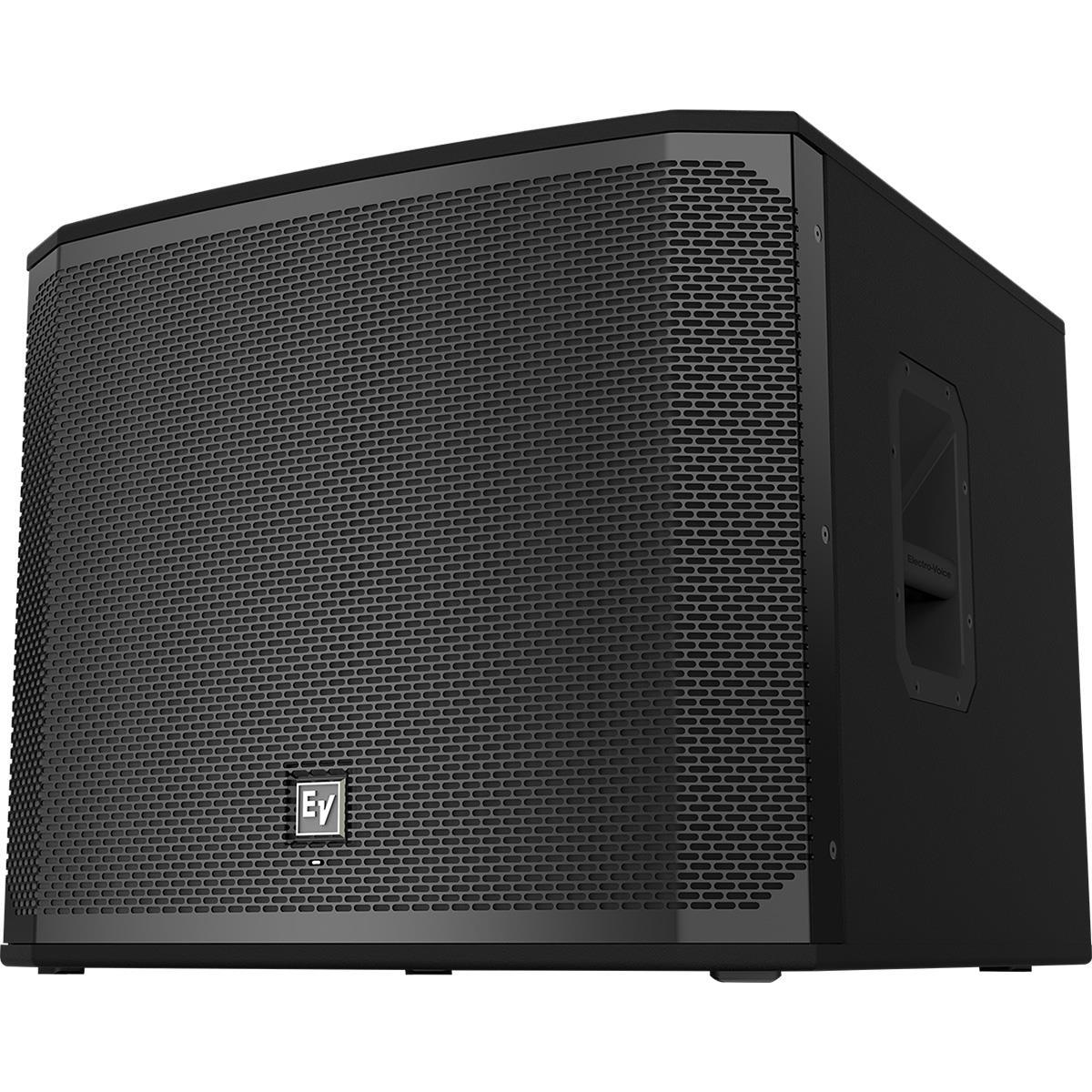 Subwoofer activo de 18" pulgadas con amplificador Clase D, potencia: 1300W, respuesta de frecuencia: (-3 dB): 40 Hz - 150 Hz, (-10 dB): 35 Hz - 180 Hz, SPL máximo: 134 dB, conectores: (2) XLR/TRS combo jacks y (2) salidas XLR link, gabinetede madera contrachapada de 15 mm con acabado EVCoat, rejilla de acero 18 AWG con pintura en polvo, dimensiones: 520 x 606 x 612 mm, peso: 32.8 kg.