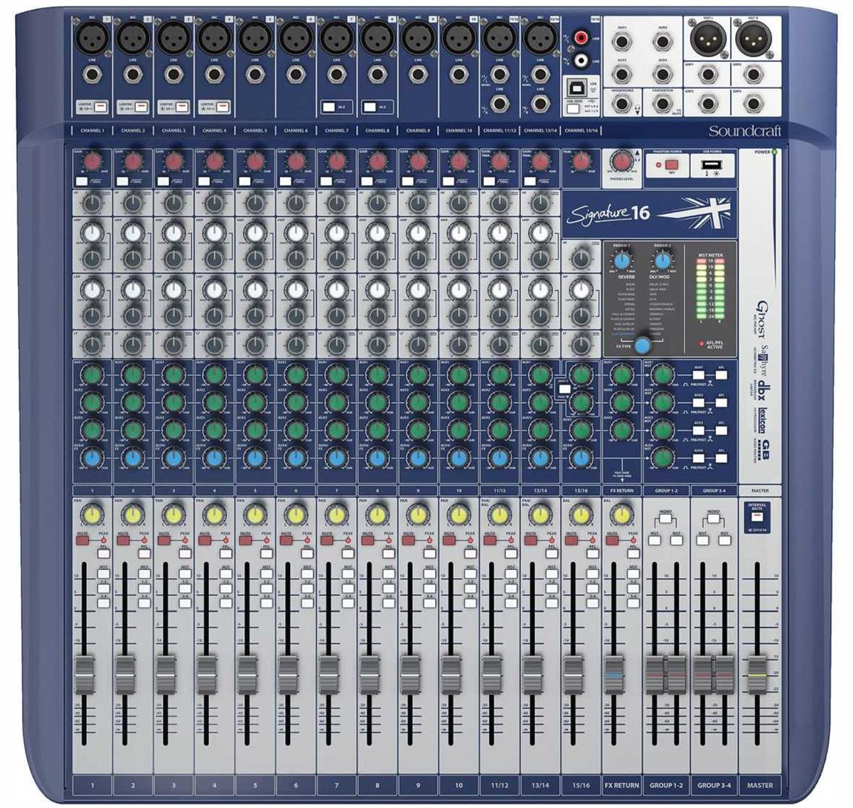 Soundcraft Signature 16 Analog 16-Channel Mixer with Onboard Lexicon Effects