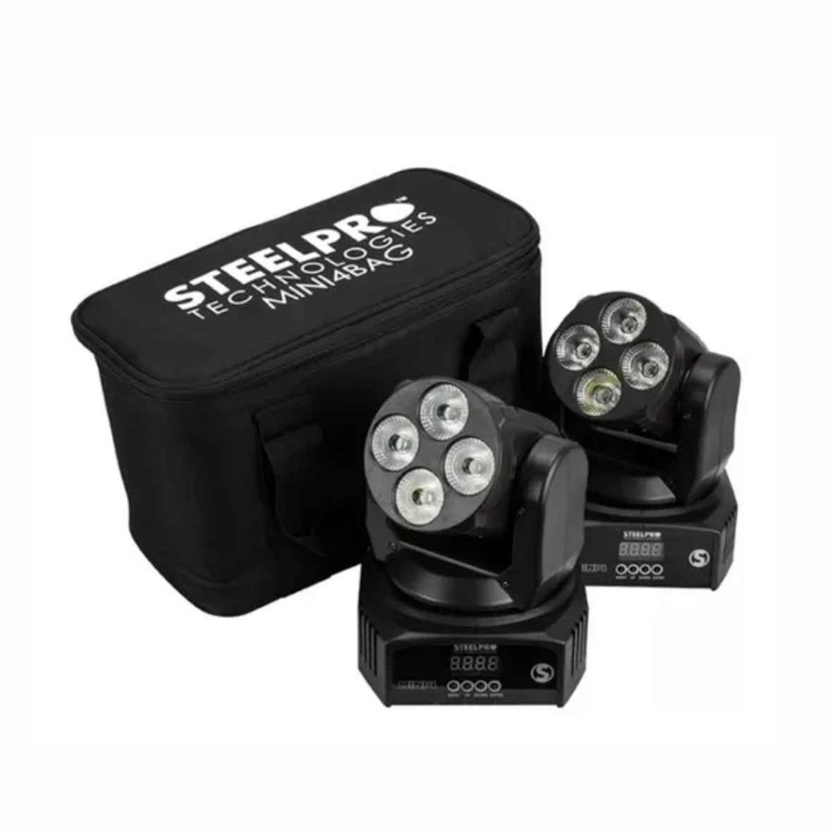 Bag 2en1 Mini Cabeza Móvil LED WASH, 4Led x 
10Watts, RGBW 4en1.