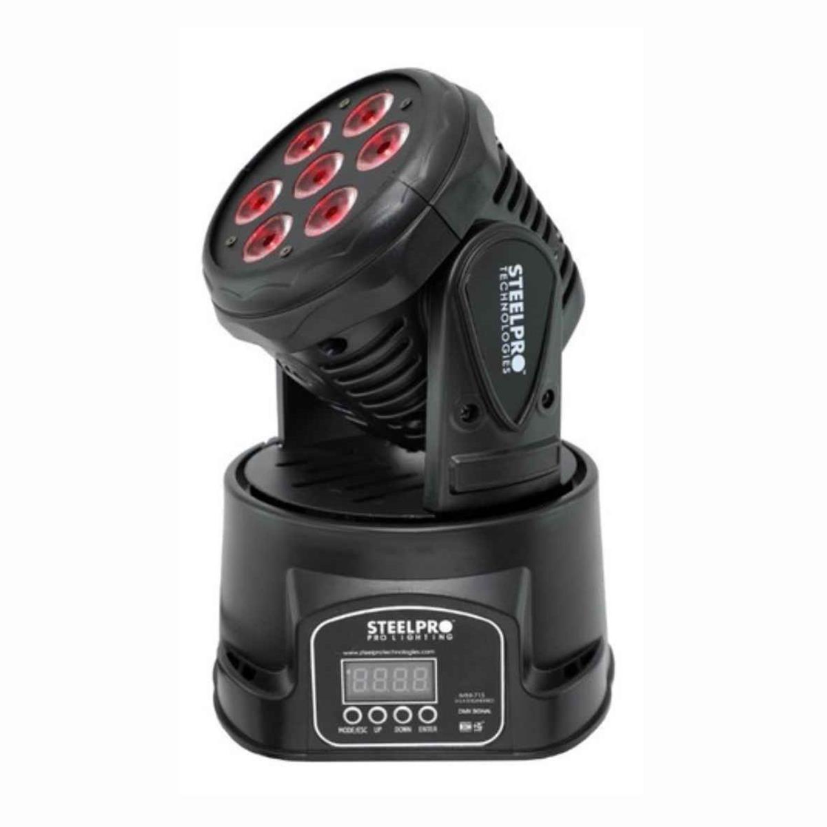  Cabeza Móvil LED WASH, 7 LED X 15 Watts RGBW 
4en1.