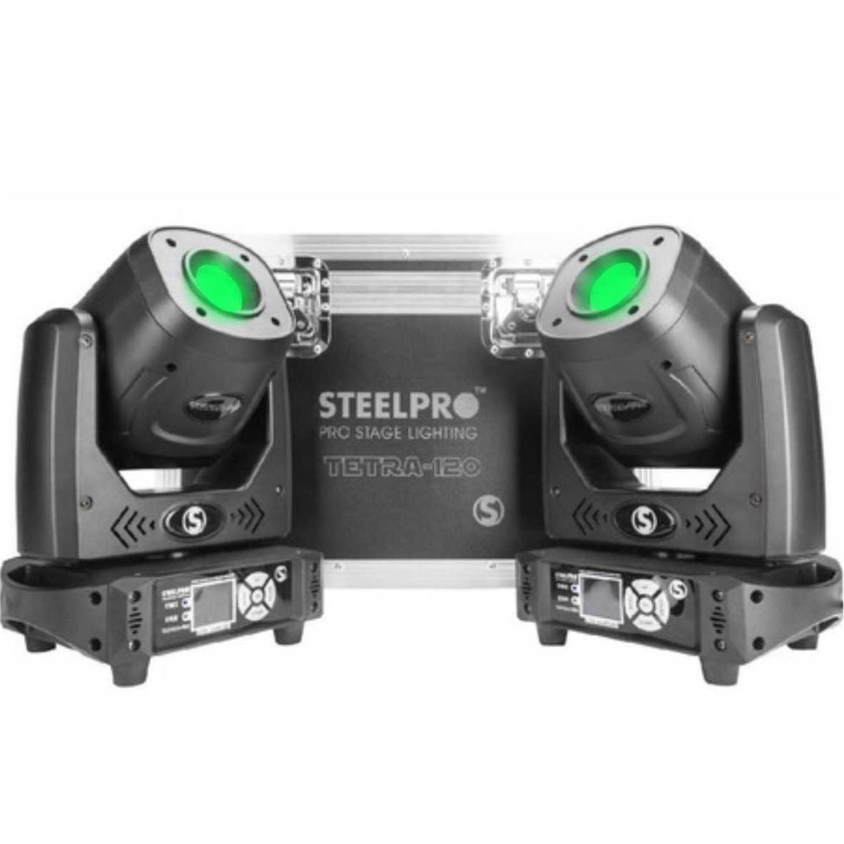 
Case con 2 Cabezas Movil LED SPOT (Prisma 3 
elementos, Rotacion de gobo, Gobos Dicroicos), 
120watts ALTA POTENCIA