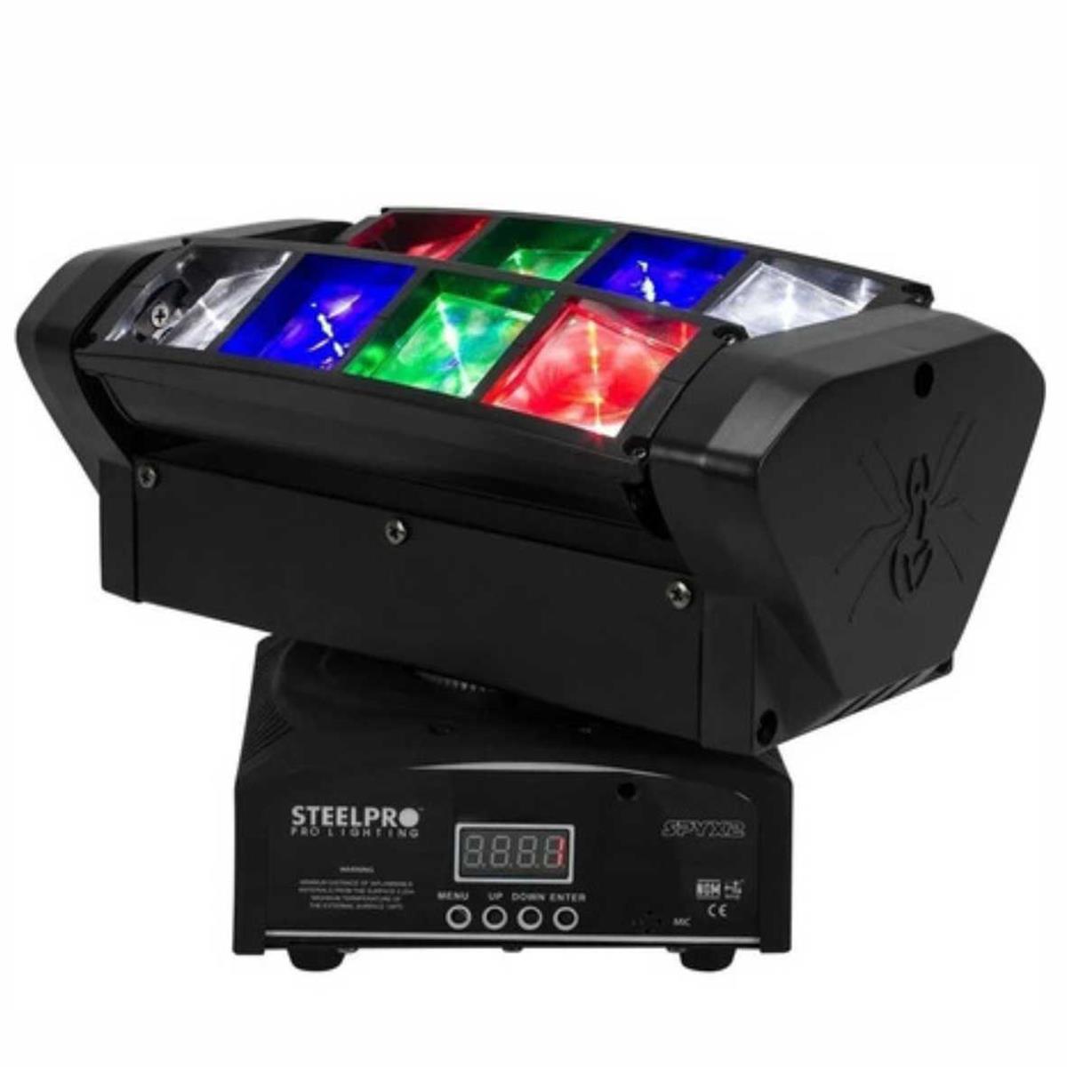  Cabeza Movil Minispider LED "FX" 8Leds x 10Watts 
RGBW doble motorizacion