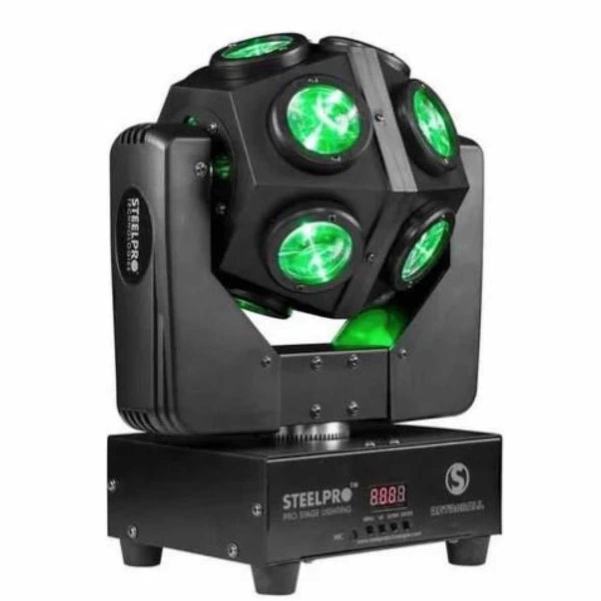  Cabeza Movil LED "FX" 12Leds x 15 Watts, RGBW 
4en1.