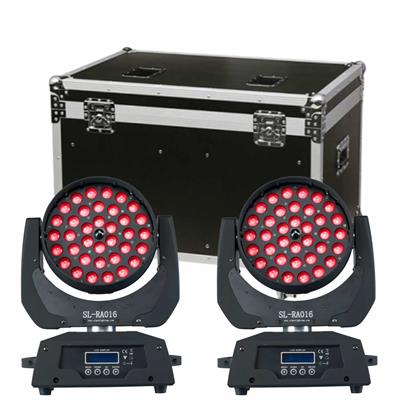 CABEZA WASH  DE 36 LEDS 
DE 8 WATTS RGBW 4 EN 1 
CON ZOOM  C/ CASE 2 PZ