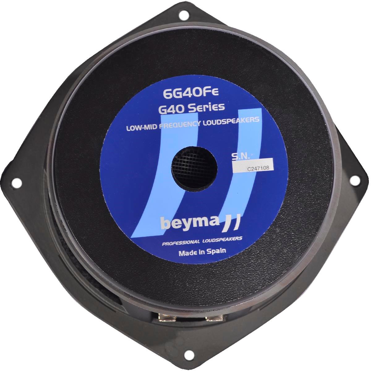 Bocina de 6.5" pulgadas. Potencia de 170 watts AES y 340 watts PGM. Sensibilidad de 97.3 dB. Respuesta de frecuencia de 70 - 9000 Hz.