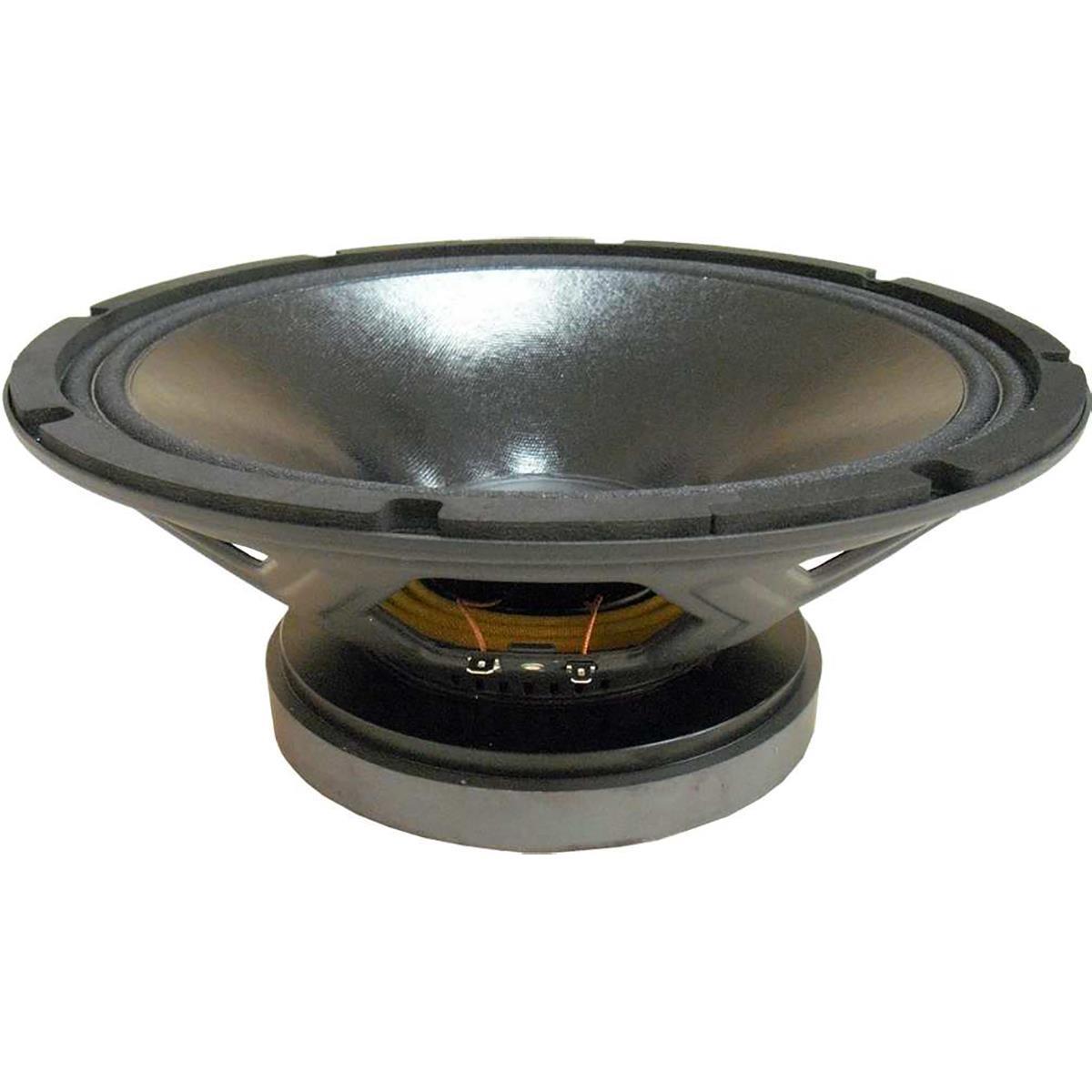 Altavoz de 12" pulgadas para una amplia gama de aplicaciones de frecuencia media, imán de ferrita, potencia: 800 watts a 8 ohms, sensibilidad: 97 dB, rango de frecuencias: 45 - 4,000 Hz, bobina móvil: 3” pulgadas, marco optimizado de acero prensado, circuito magnético cerámico FEA optimizado, tecnología MMSS para un alto control, linealidad y baja distorsión armónica, respuesta lineal, cono tratado impermeable en ambos lados del cono, peso: 6 kg