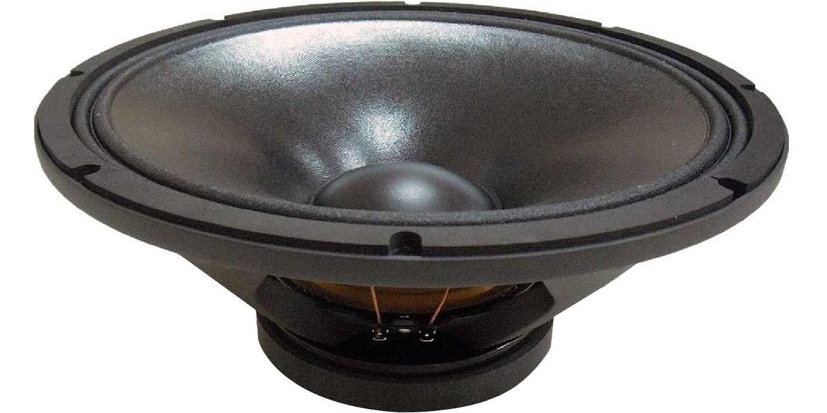 Bocina de 12" pulgadas, impedancia: 8 ohms, potencia AES: 400 watts, programa: 800 watts, sensibilidad: 97 dB, rango de frecuencia: 50 - 5,000 Hz, bobina móvil: 3" pulgadas, peso: 5.5 kg, imán: ferrita, tecnología; MMSS.