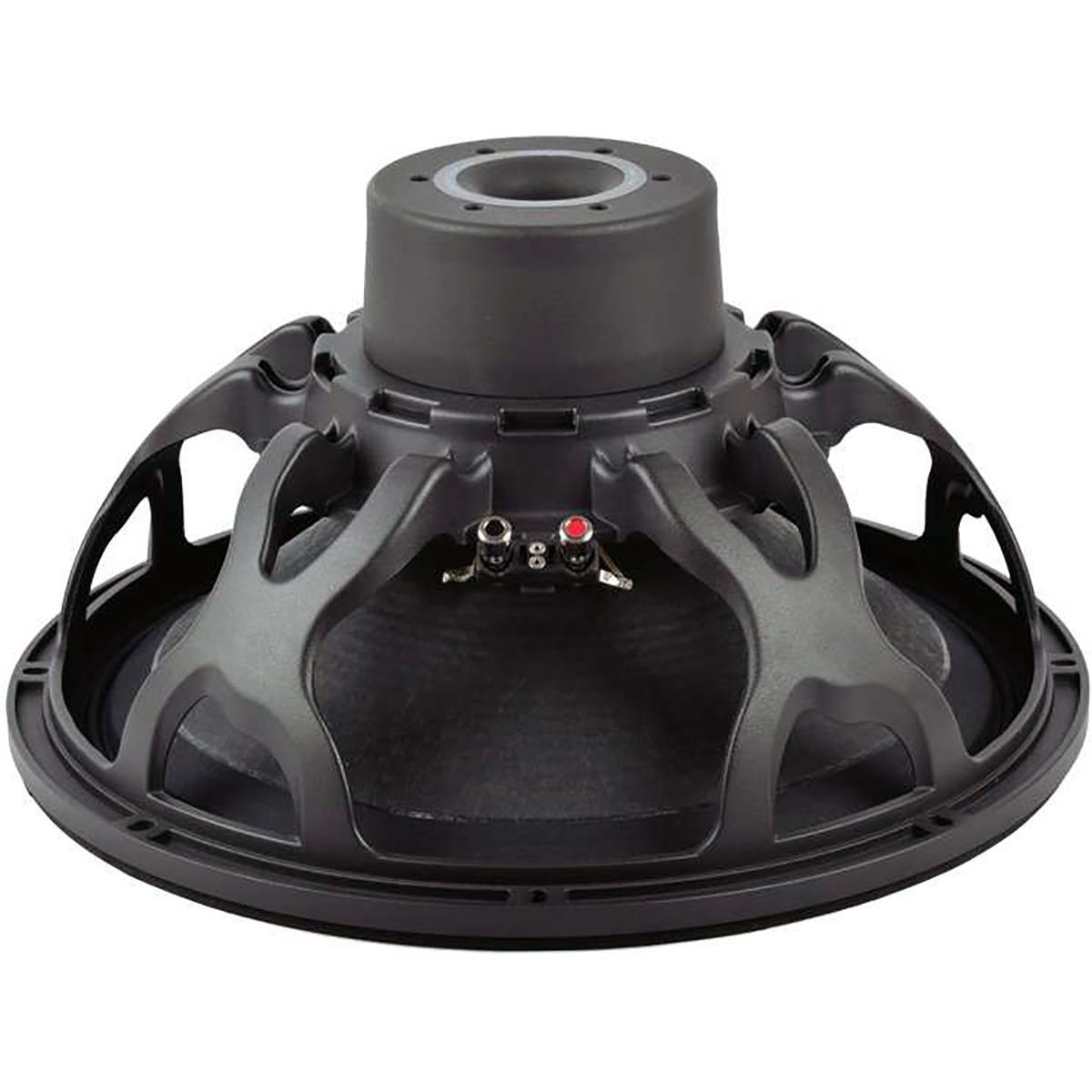 Bocina de 18" pulgadas a 8 ohms, potencia AES: 1600 watts, potencia programa: 3,200 watts, sensibilidad: 96 dB, rango de frecuencias: 35 - 1,000 Hz, bobina móvil: 4", peso: 9.5 kg, imán: neodimio, tecnologías: Malt Cross y MMSS.