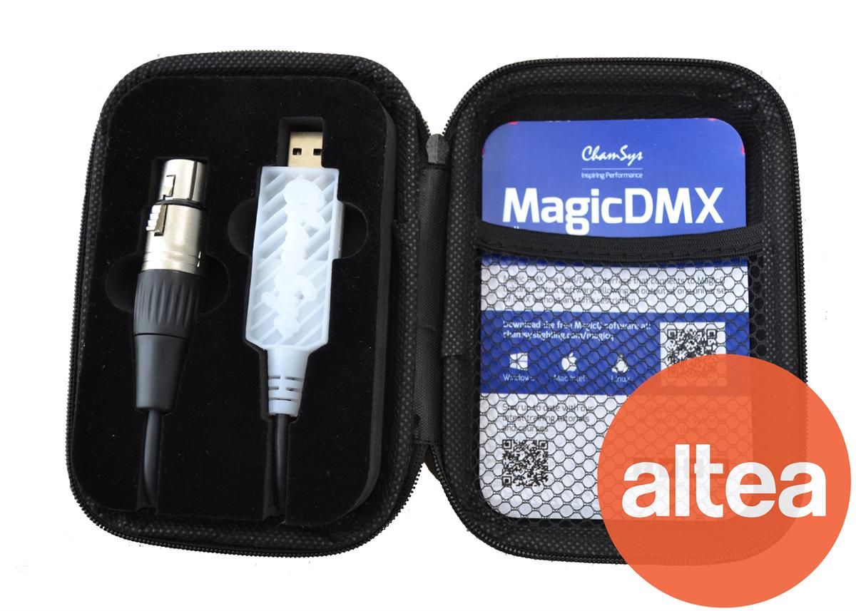 MagicDMX es una interfaz USB a DMX económica de un solo universo en dos versiones, básica y completa.
