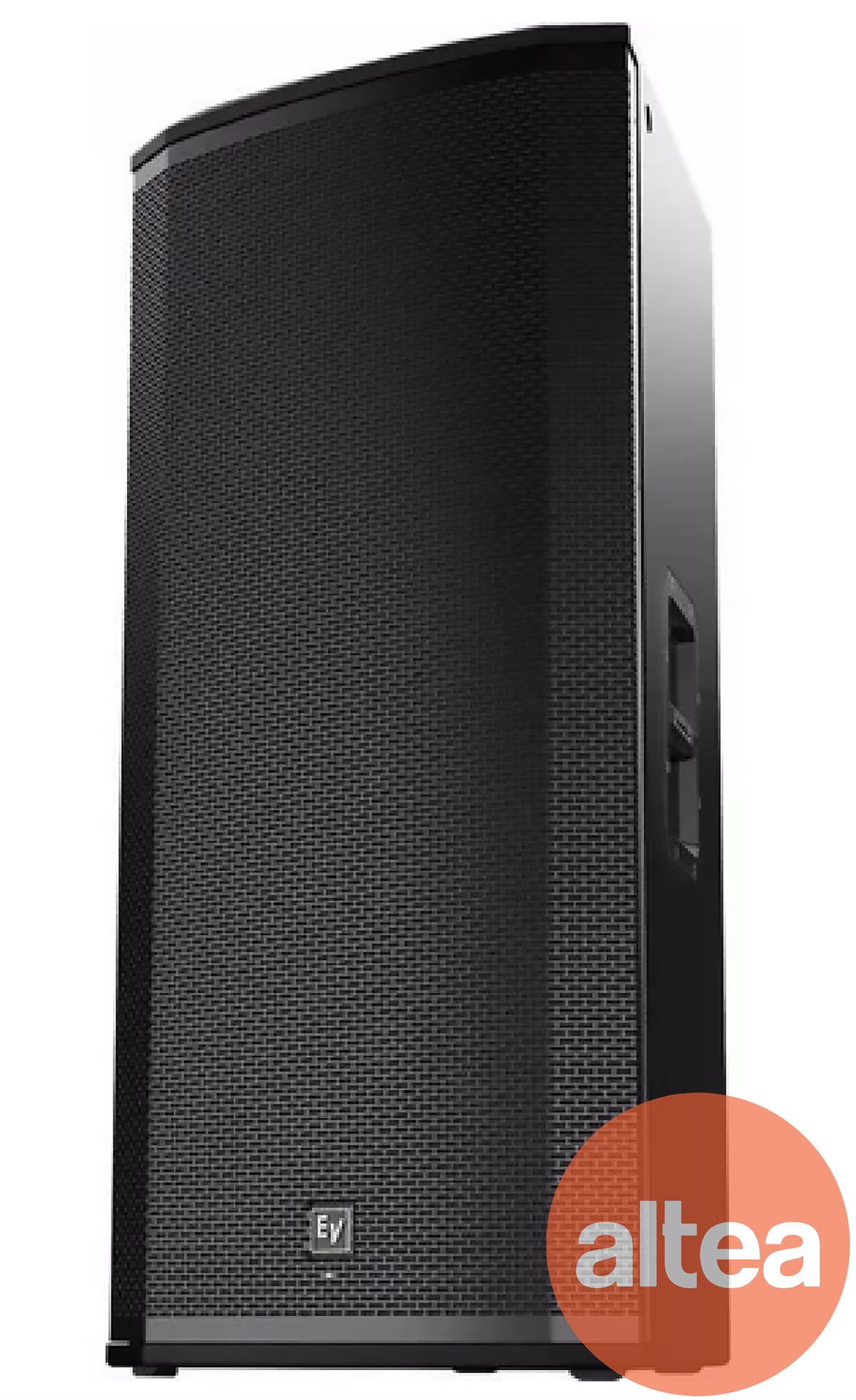 Bafle activo con 1 unidad de 15" LF, 1 unidad de 6.5" MF, 
1 unidad de 1.25" HF Filtros FIR , madera de 18mm 
contrachapada de abedul, 2000W 136 dBSPL