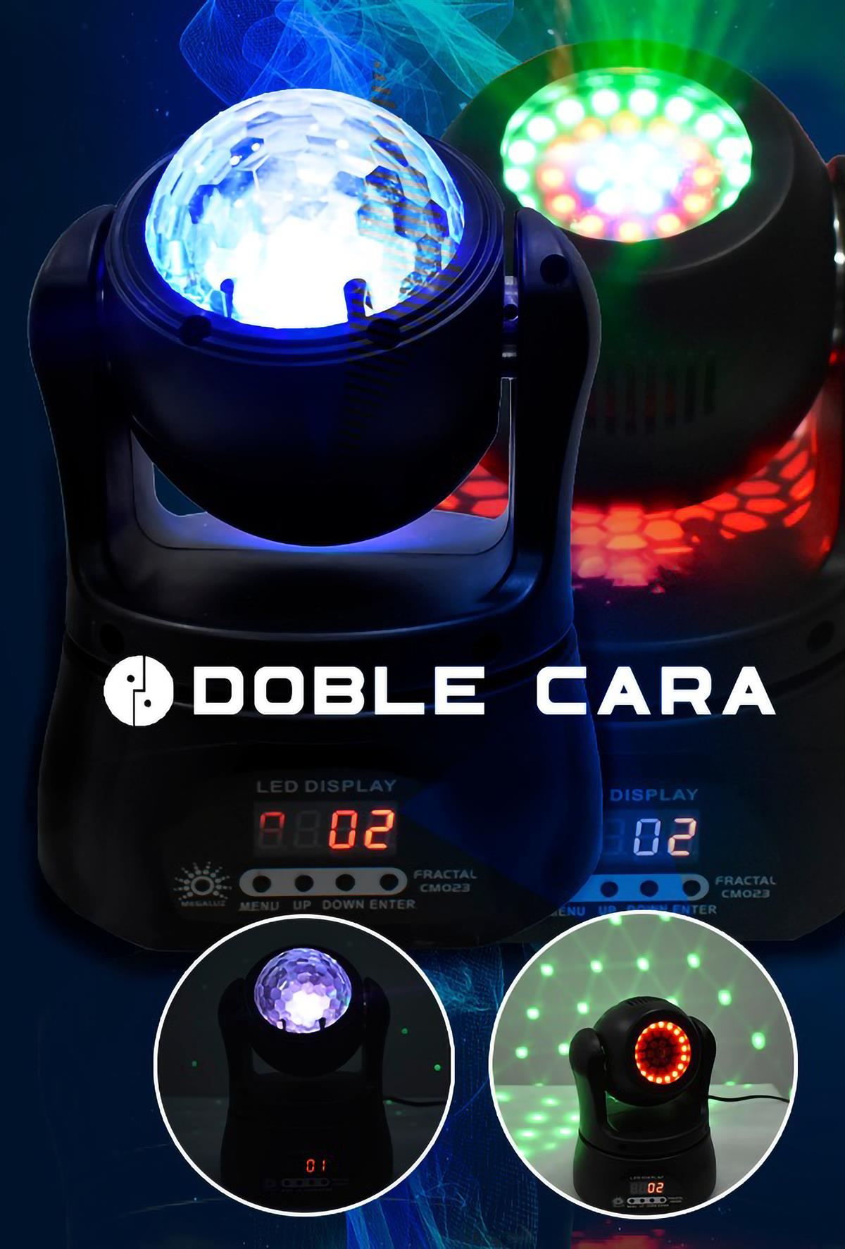 EFECTO LED MOON RGBW
+ LASER MUTIPUNTOS