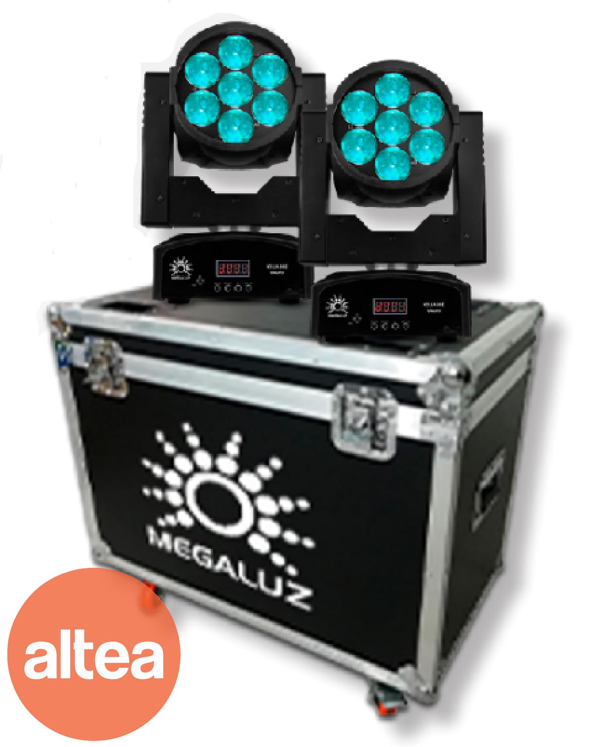 CABEZA WASH 7X13W RGBW CON ZOOM CASE CON 2 PZ