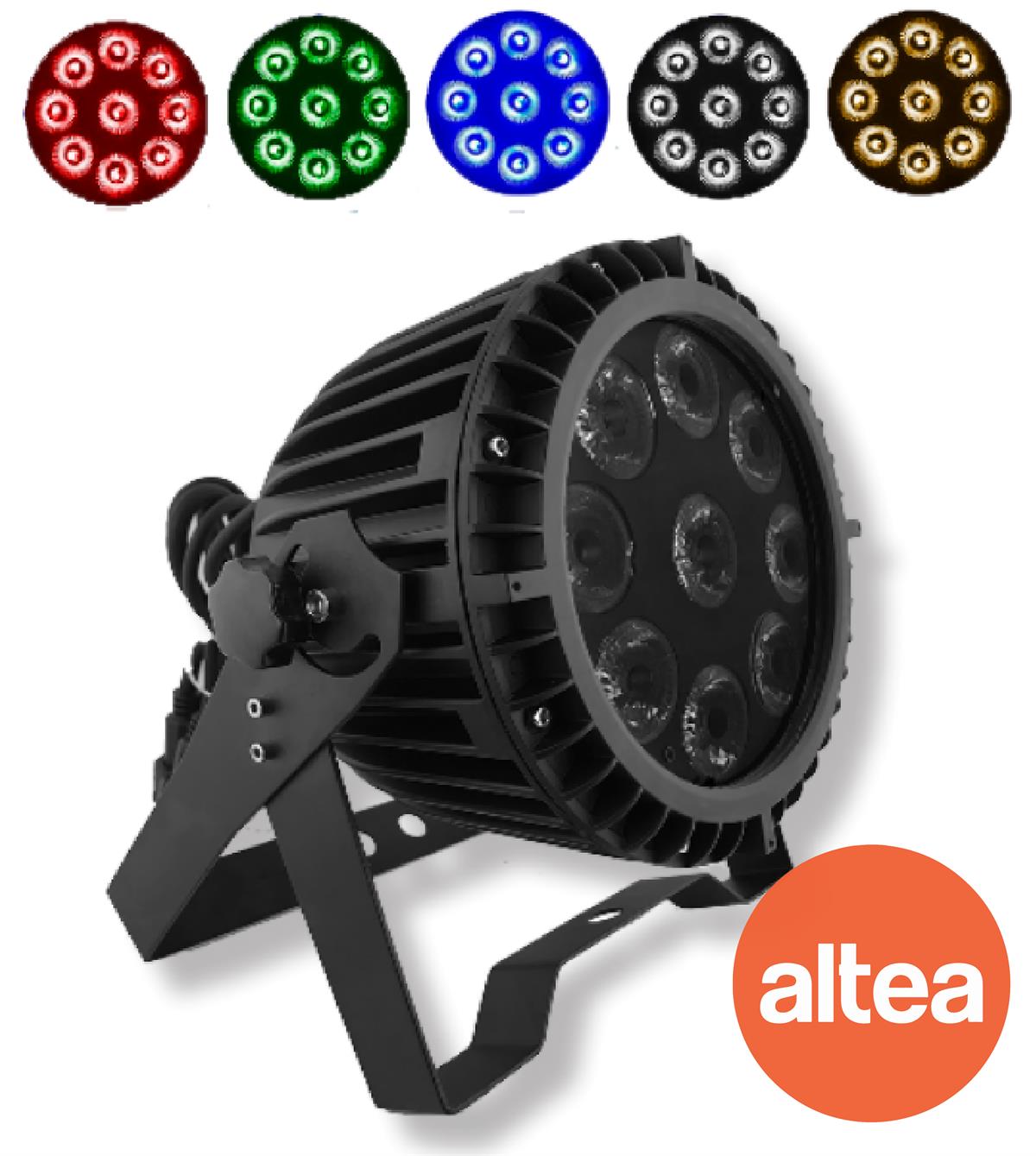 PAR LED 9 LED´S DE 10W RGBWA
IP65 USO EXTERIORES