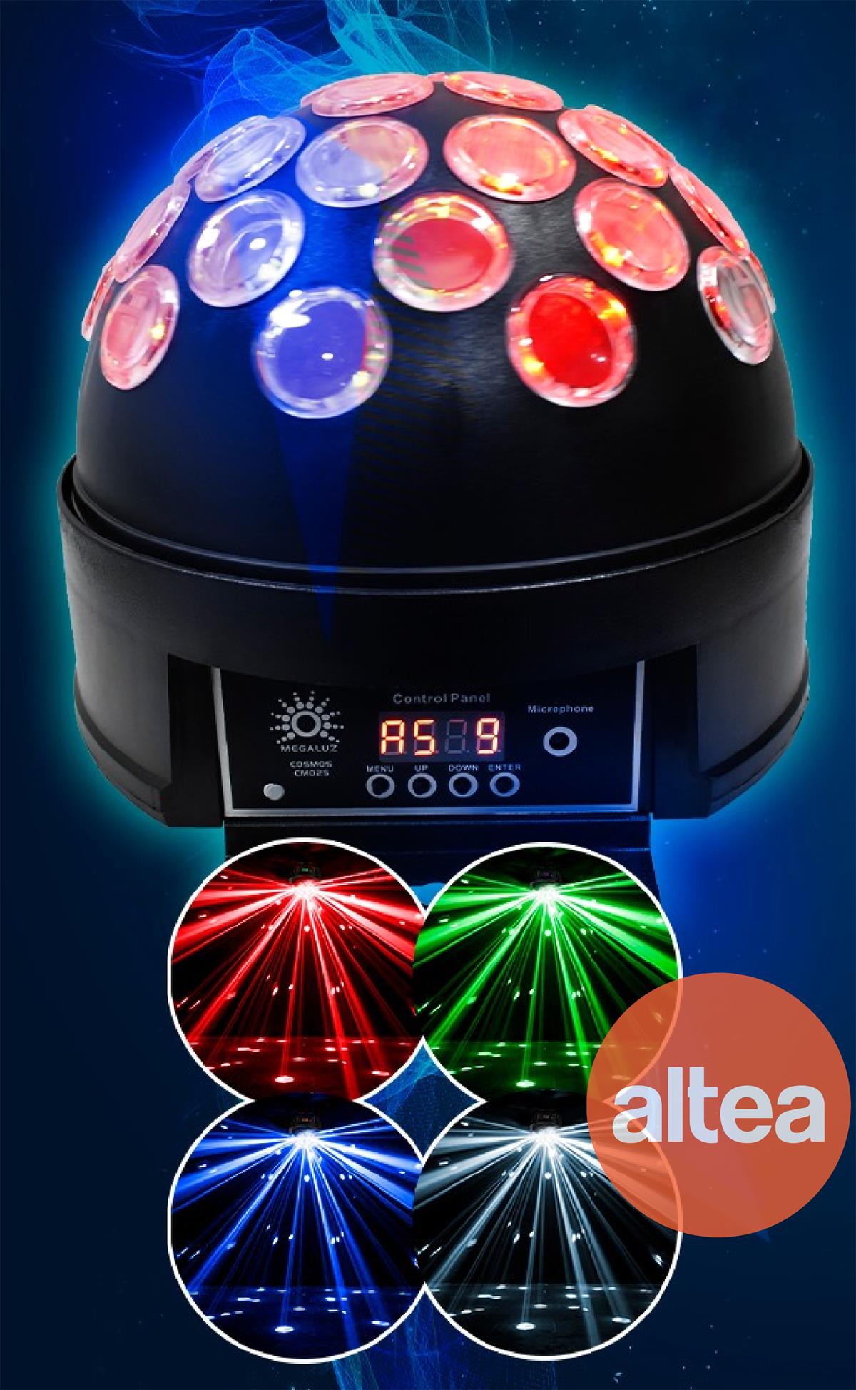 BOLA DE LUZ LED DE 15W RGBW 4 EN 1