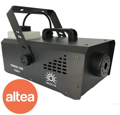 MAQUINA DE HUMO CONTROL ALAMBRICO E INALAMBRICO CON BRAZO DE MONTAJE, RECIPIENTE DE LIQUIDO EXTRIBLE, 1200 WATTS DE POTENCIA 