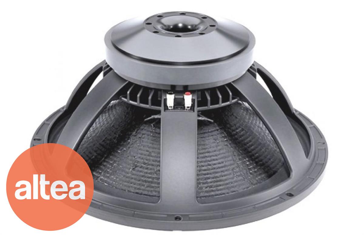 BOCINA 18" 800W RMS, CANASTA DE 
ALUMINIO