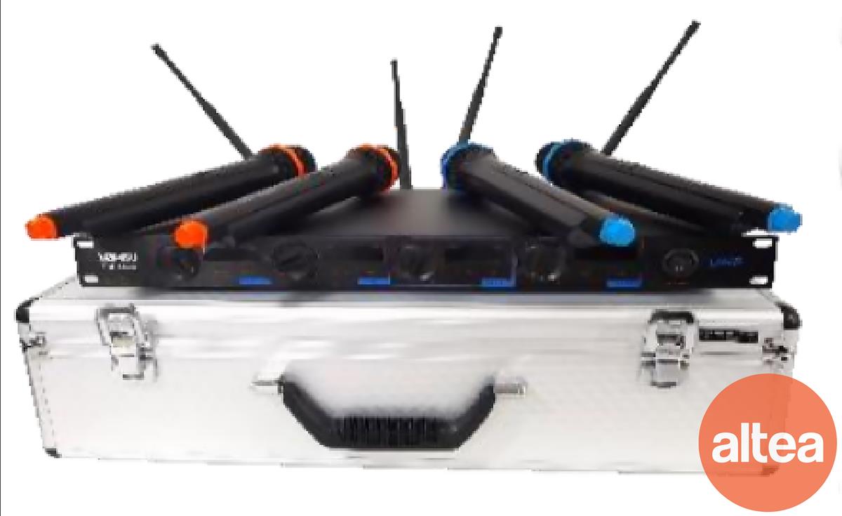 MICROFONO INALAMBRICO 
UHF 4PZAS
