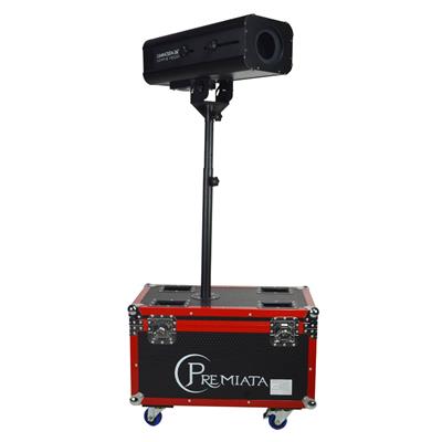 Seguidor profesional ideal para aplicación teatral
y de shows en vivo.
Case/Soporte, spot de 360 Watts.
Patrón de colores (5 colores + blanco).
Doble enfoque A+B.
ZOOM.