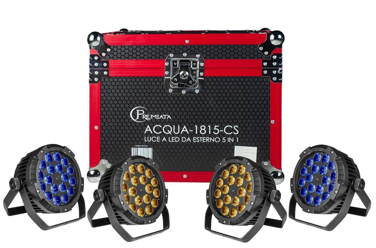 Par LED exterior con controles encapsulados para 
mayor proteccion. Programación integrada a 8 
canales DMX512 LED. Activación audio rítmica, 
pre-programada, automática y modo Maestro 
Esclavo, con Colores estáticos LED 4 en 1. 
Cambio de Colores rápidos y velocidad ajustables. 
Conectores XLR, Efecto Estrobo 0 – 100% Función 
de regulación suave y efecto con variación de 
estrobo.