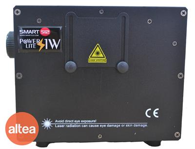 Laser 1 watt RGB grafico 
Más de 100 gráficos diferentes
Modos de funcionamiento: Auto, Audio, Maestro y esclavo, DMX 
Entrada para interfaz ILDA