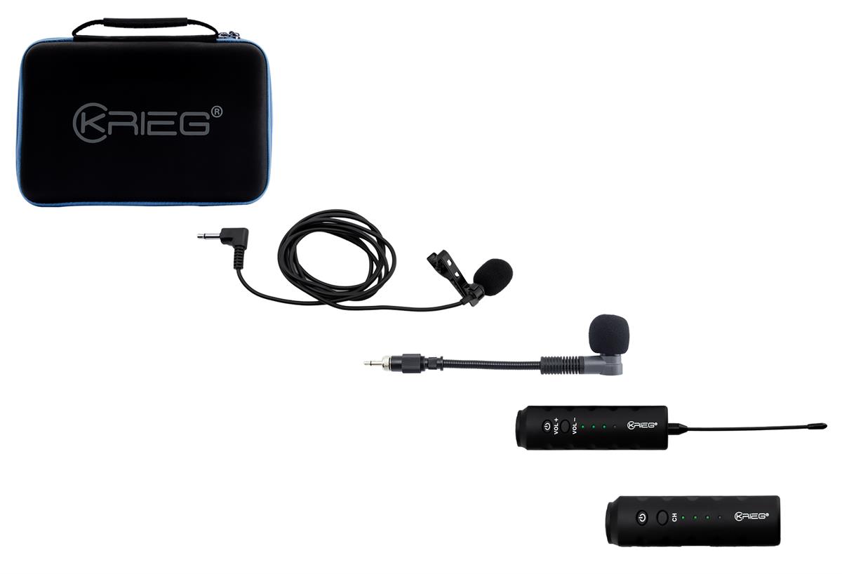 Krieg, K-TR2, Mic Camara e Inst, estuche suave + Sax/Lav Mics (660-690 MHz)