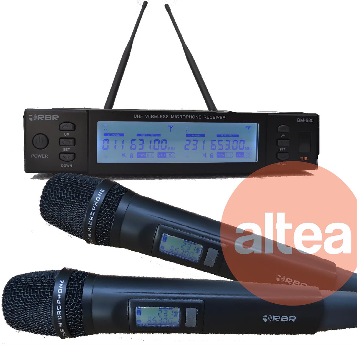 BASE RECEPTORA DE 2 CANALES 
FRECUENCIAS UHF 
SALIDAS XLR Y PLUG TS 6.3 (SALIDA MEZCLADA)
DISPLAY CON ILUMINACION LED 
MULTICANAL CON 200 FRECCUENCIAS DISPONIBLES 
SINCRONIZACION MEDIANTE INFRAROJO 
BATERIAS AA (NO INCLUIDAS) 