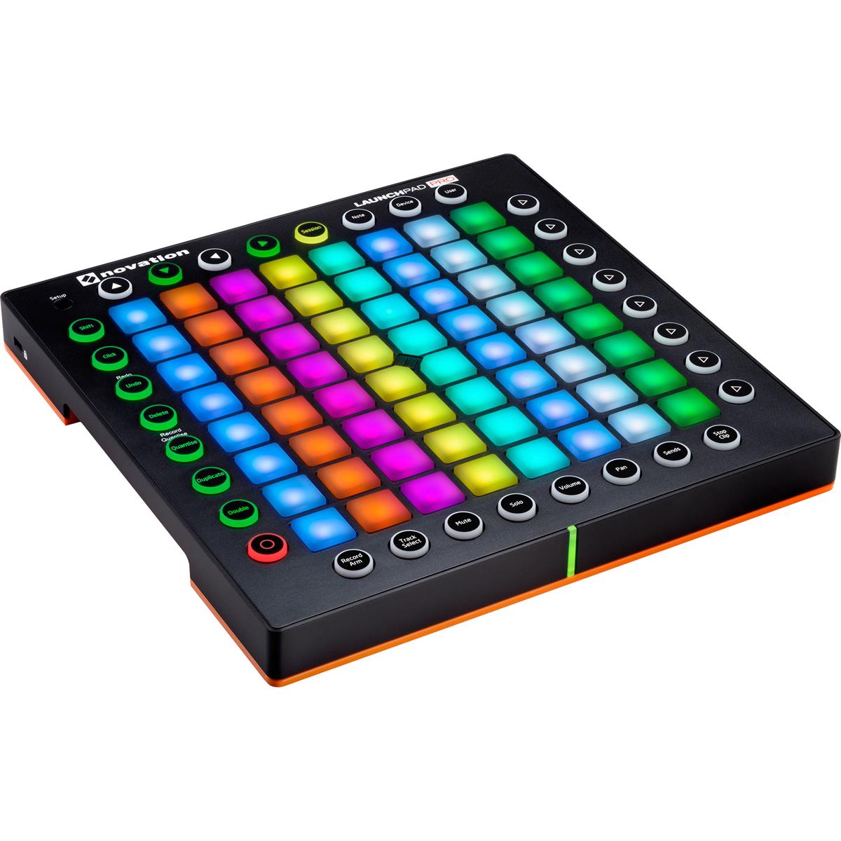 El controlador de cuadrícula de Novation más avanzado para producir con Ableton Live. Launchpad Pro tiene botones dedicados que permiten que te integres aún más al flujo de trabajo de Ableton Live.