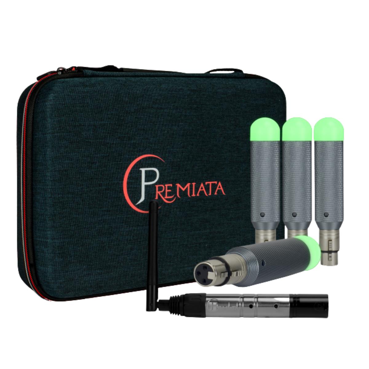 1 Antena Transmisora Alámbrica
4 Antena Receptora Inalámbrica
Protocolo: DMX 512
Conector DMX: 3 pines
Sensibilidad: -94dBm
Potencia de Transmisión: 20dBm
Frecuencia de Trabajo: 2.4G
Códigos ID: 7
Canales por código: 126
Tiempo de Carga: 2.5 horas
Tiempo de Trabajo: 15 horas
Distancia de Transmisión: 80 metros