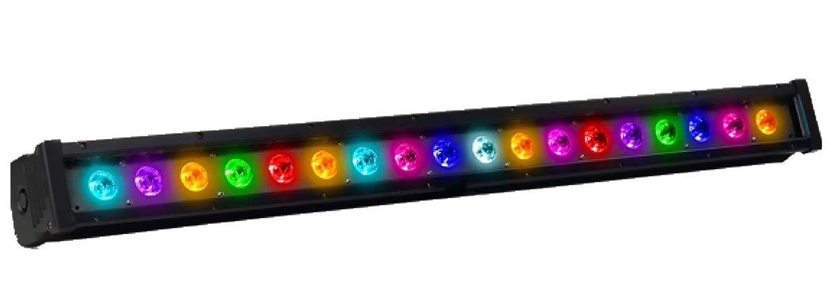 Barra para exteriores
IP65
18 Leds de 10W
5 en 1 RGBW + A