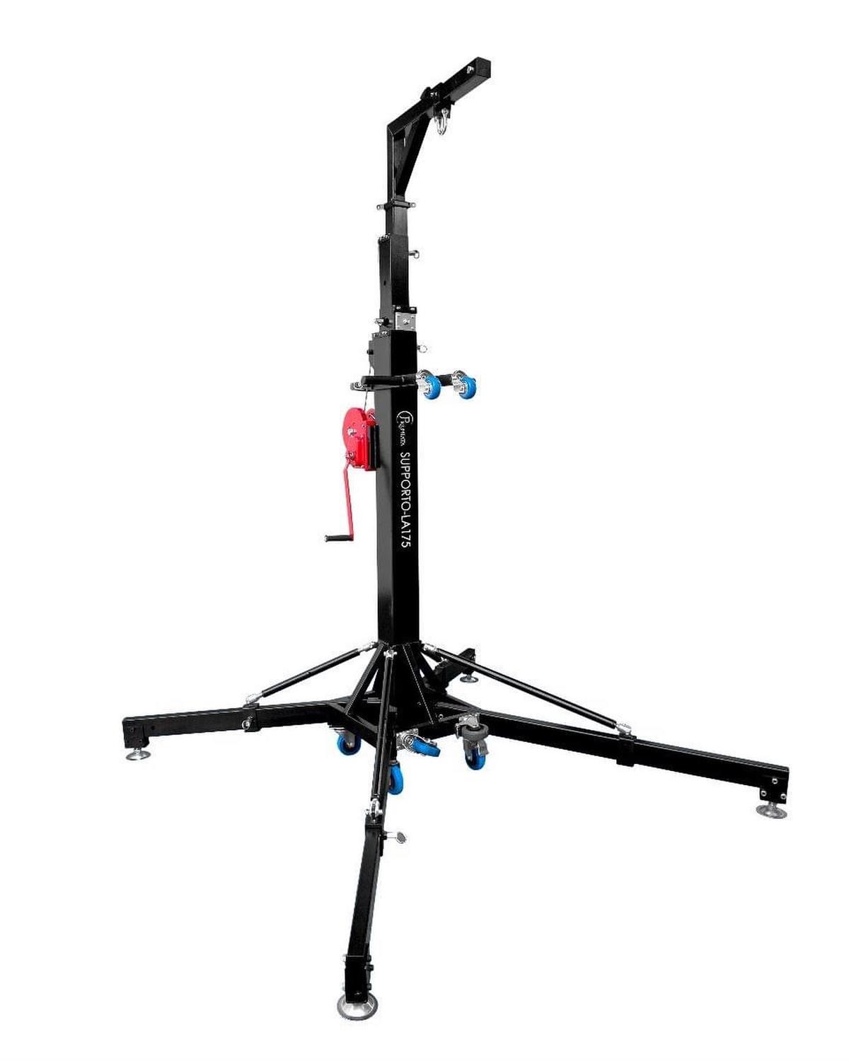 Soporte para Iluminación Profesional
Altura Ajustable: 2.1 - 6 m
Grosor: 3 mm
Barra Trasversal: 60 cm
Peso: 135 Kg
Carga Máxima: 230 Kg
Base: 46 cm * 44 cm

