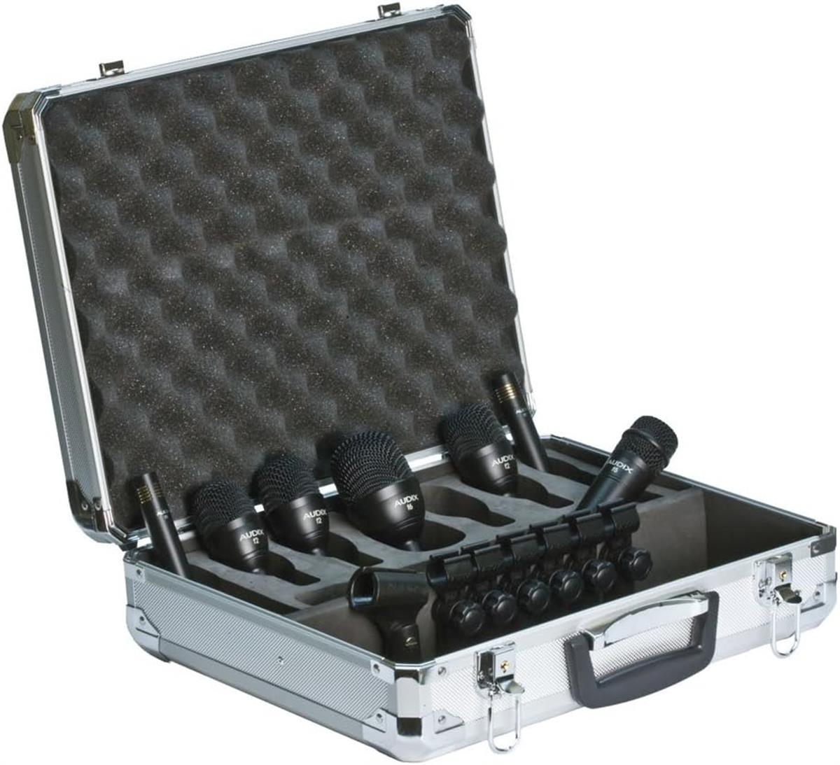 SET DE 7 MICRÓFONOS PARA BATERÍA. 