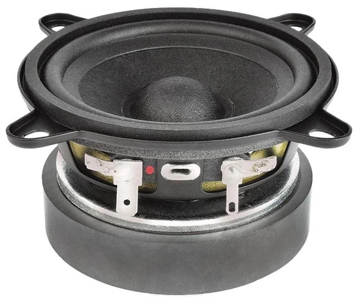 BOCINA DE 3" CON IMÁN DE FERRITA. POTENCIA AES DE 20W. FRECUENCIAS DE 100 A 20000 Hz. 