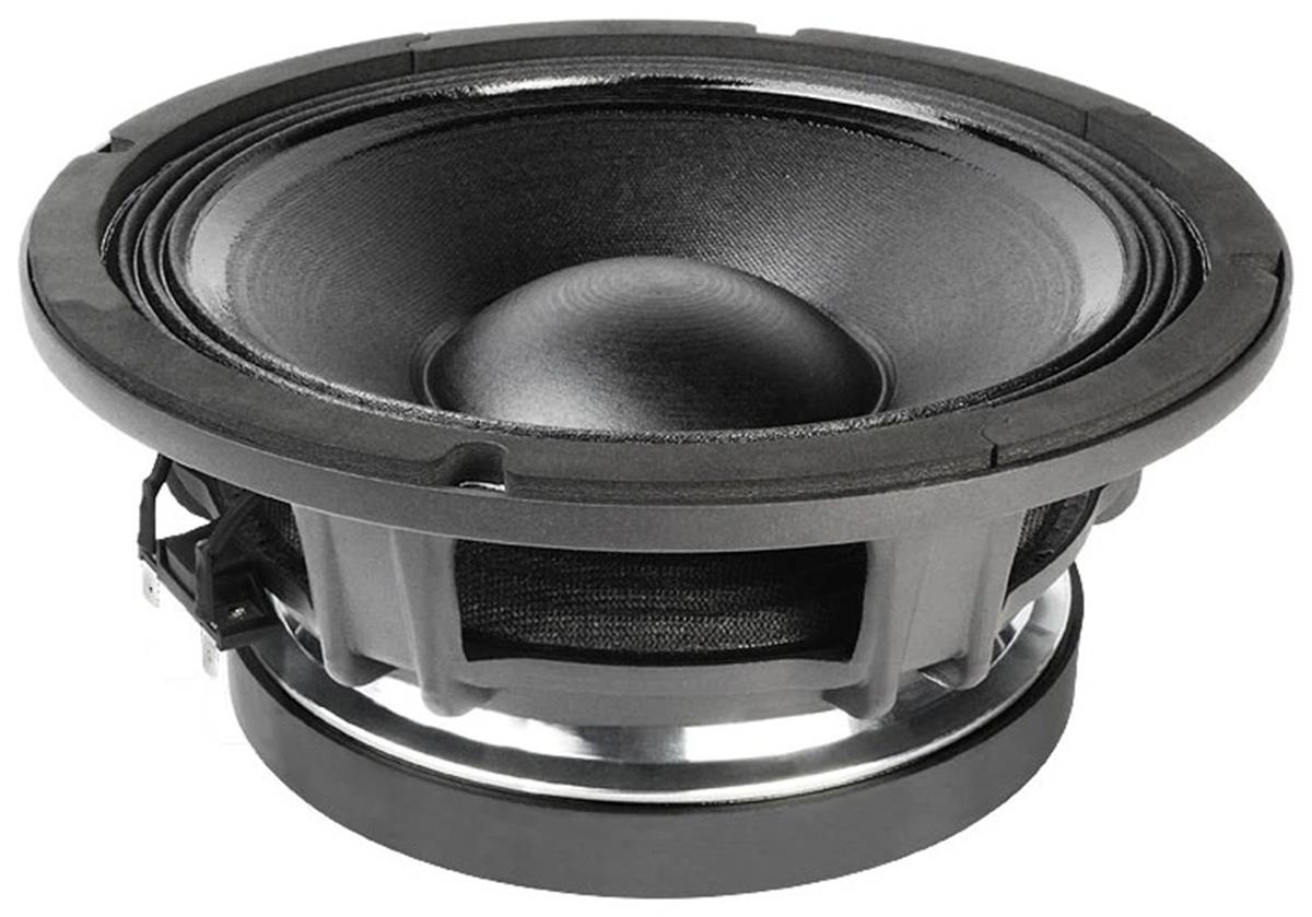 BOCINA 10" CON IMÁN DE FERRITA. POTENCIA AES DE 500W. FRECUENCIA DE 60 Hz A 4000 Hz A 8 OHMS. 
