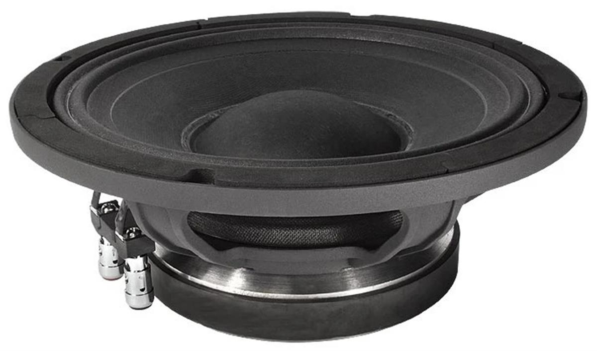 BOCINA 10" CON IMÁN DE NEODIMIO. POTENCIA AES DE 300W. FRECUENCIA 60 Hz  A 4,000 Hz A 8 OHMS. 