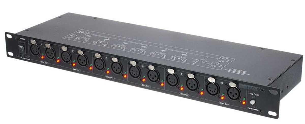 AMPL-DIST DE SEÑAL DMX 8 SALIDAS INTER RS