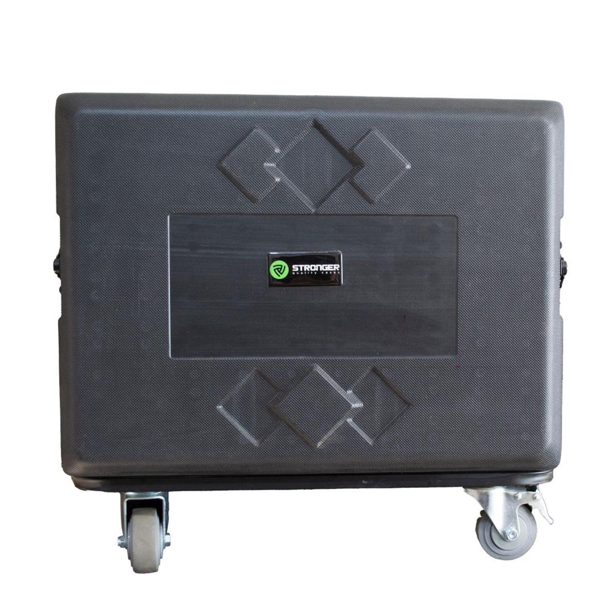 Case de 8 unidades, con ruedas, frenos, reforzado. Ideal para amplificadores.