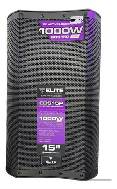 Bafle amplificado Elite
Bocina de 15″
Potencia real de 500W rMS
Respuesta de frecuencia: 60Hz – 18kHz
Sensibilidad: 98 dB