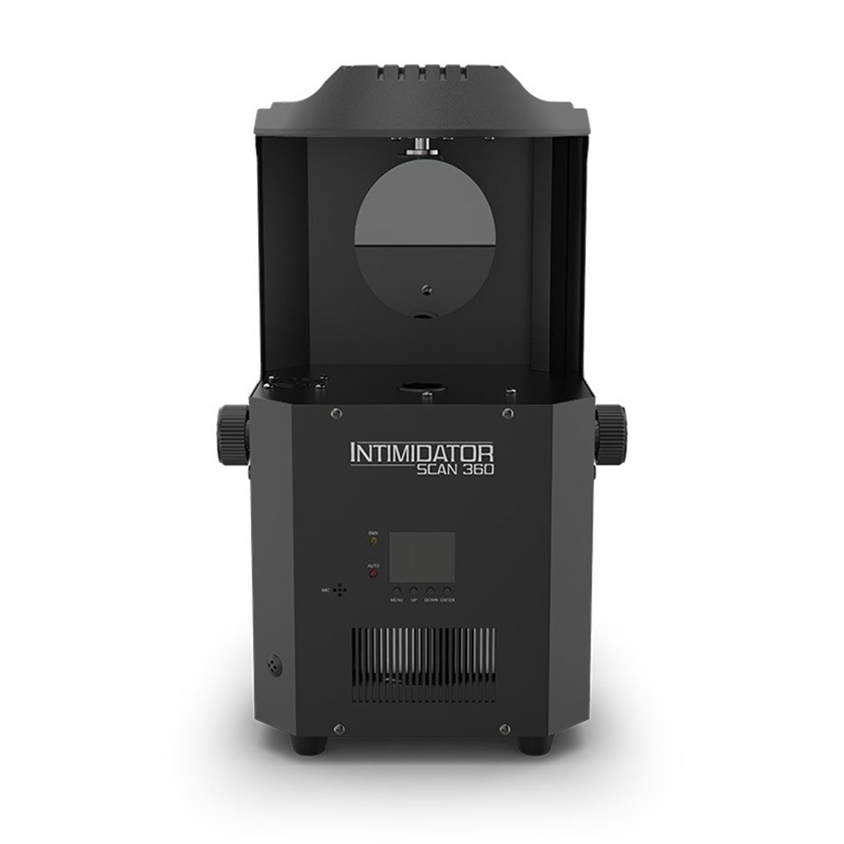 Escáner repleto de funciones equipado con un LED de 100 W diseñado para actuaciones móviles

Proyecte gobos nítidos desde casi cualquier distancia con el enfoque motorizado

Divida el haz y cubra áreas más grandes con el prisma giratorio nítido de 3 caras

Cómodo control inalámbrico sin DMX mediante el control remoto IRC-6 opcional

Configure, guarde y reproduzca 1 escena manualmente, directamente desde la pantalla LCD a todo color

Logre una operación de video sin parpadeos con atenuación LED de alta frecuencia

Ahorre tiempo en el tendido de cables y alargadores conectando varias unidades