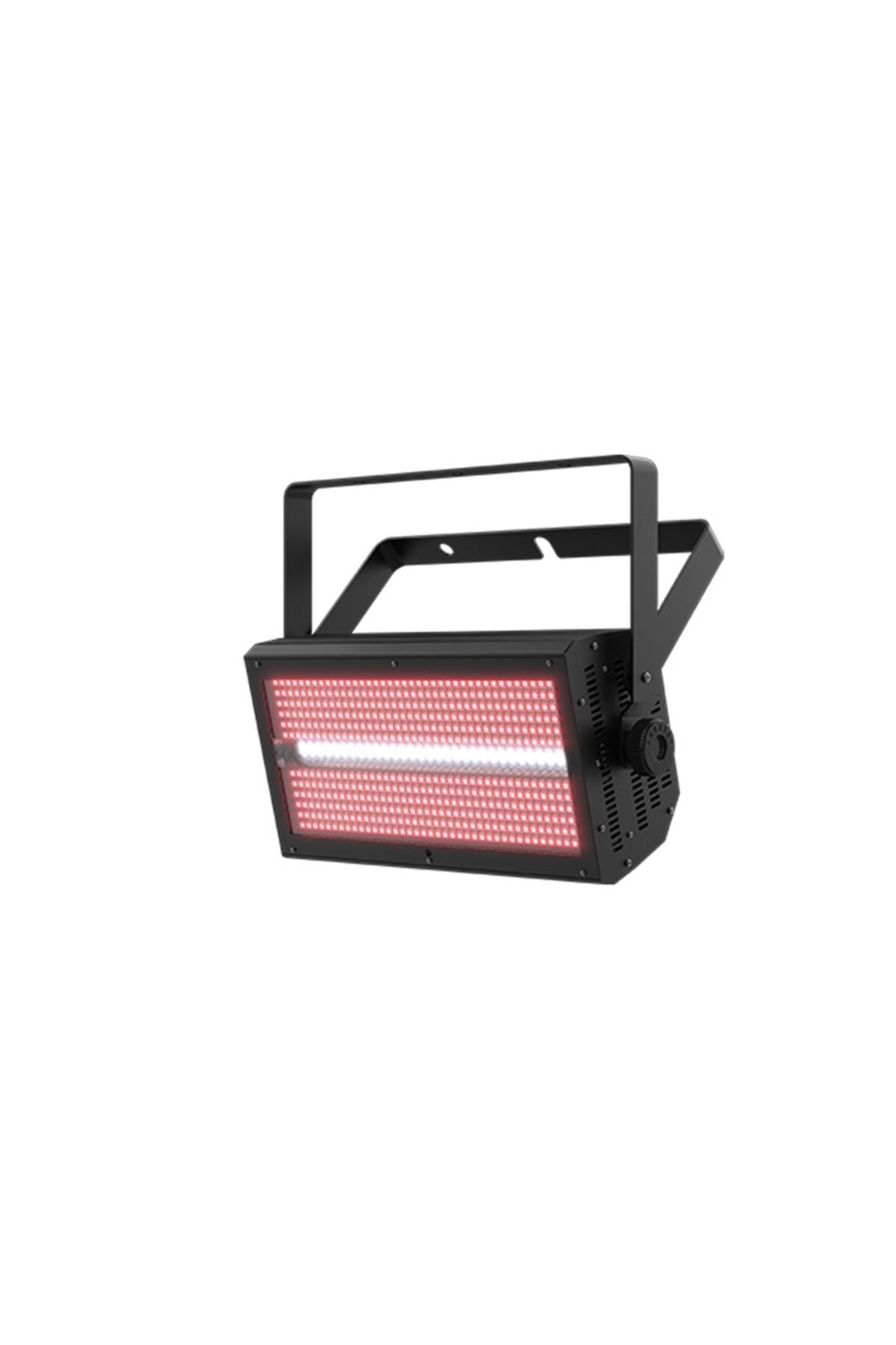 Luz versátil, blinder, wash y estrobo con brillantes efectos atractivos para la vista.

16 secciones controlables (8 RGB + 8 blancas) permiten una flexibilidad de programación creativa
​

La carcasa robusta y totalmente metálica lo hace ideal para aplicaciones móviles

Activa llamativas macros integradas a través de la pantalla o DMX

Conexiones de entrada/salida de energía compatibles con powerCON® para enlace de energía