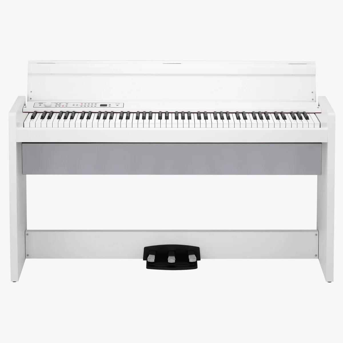 PIANO DIGITAL BLANCO CON MUEBLE, TECLA PESADA Y PEDALES USB