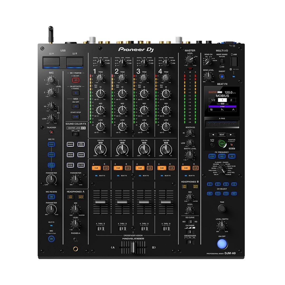 La DJM-A9 de 4 canales sube el nivel de las mesas de mezclas estándar de clubes, con grandes mejoras en comparación con su predecesora, la DJM-900NXS2, con una calidad de sonido asombrosamente nítida, una reproducción y una conectividad mejoradas, y una gran cantidad de funciones nuevas para ayudarte a llevar tus actuaciones al siguiente nivel.