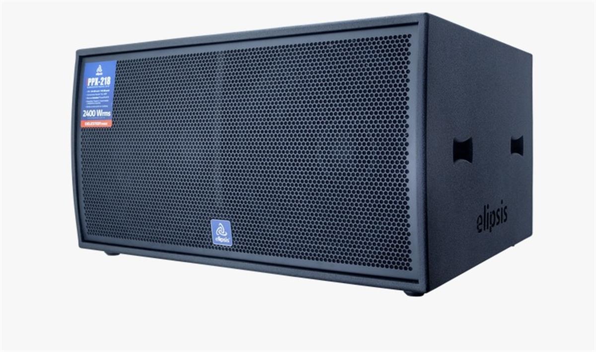 Componentes

Graves: Celestion, PowerProX18, 8 Ω, 1,200 Wrms, conexión Neutrik® Bocina izquierda 1+ / 1-, Bocina derecha 2+ / 2-
Sensibilidad (1W/1mt), gabinete

103 dB
Manejo de potencia (RMS)

2,400 Wrms totales / 4,800W program
Impedancia

8 Ω + 8 Ω
Pico máximo SPL, gabinete

134 dB cont. / 140 dB peak
Respuesta de frecuencia (-3dB)

33 Hz - 200 Hz
Respuesta de frecuencia (-6dB)

31 Hz - 300 Hz